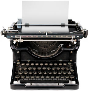 Photo of antique typewriter